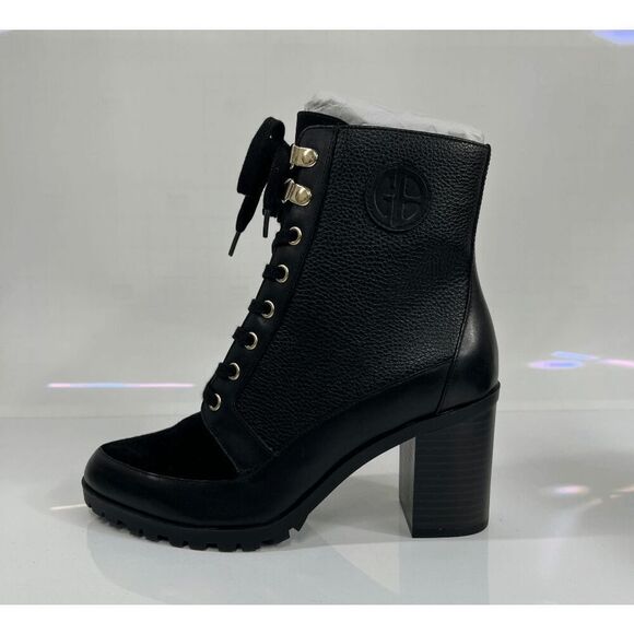 Giani Bernini Women's Keeryn Lace-up Lug Sole Booties - Black 8.5M - Picture 3 of 9